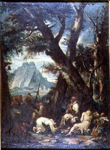 Campagne avec ermites, vers 1700-10 - Antonio Francesco Peruzzini