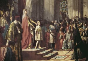 Maria de Molina présente son fils aux Cortes de Valladolid - Antonio Gisbert