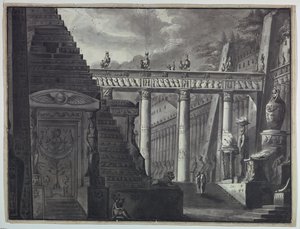 Décor de scène, cour d