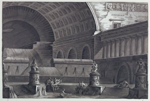 Décor de scène, Thermes romains