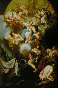 Vision de Saint Jacques de la Vierge du Pilier, 1750-55 - Antonio González Velásquez