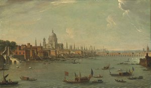 Quatre vues de Londres : La Tamise vers Saint-Paul - Antonio Joli