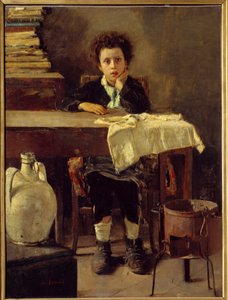 Le petit écolier ou pauvre écolier - Antonio Mancini