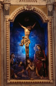 Crucifixion, par Anton Maria Maragliano (1664-1739), chapelle du Crucifix, Sanctuaire de Notre-Dame d