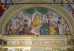 La Galerie des Glaces, Apollon et les Muses (fresque)