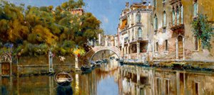 Canal à Venise sous le soleil - Antonio Maria de Reyna Manescau