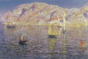 Paysage marin. Vue de la baie de Palma de Majorque - Antonio Munoz Degrain