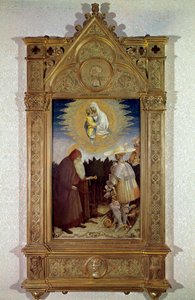 Apparition de la Vierge à Saint Antoine Abbé (Saint Antoine le Grand (250/251-356) (ou Saint Antoine l