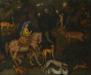 La Vision de Saint Eustache, vers 1440 - Antonio Pisanello