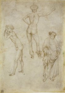 Deux études de figures masculines et Saint Pierre, 1430-1435 - Antonio Pisanello