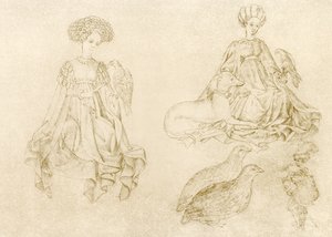 Femmes avec faucon et lévrier - Antonio Pisanello