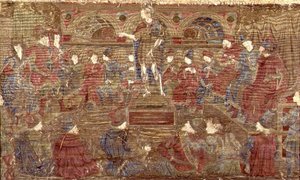 Saint Jean-Baptiste réprimandant Hérode, tapisserie représentant des scènes de la vie du saint (textile) - Antonio Pollaiuolo