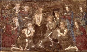 La descente du Christ aux limbes et la libération de Saint Jean-Baptiste, tapisserie représentant des scènes de la vie du saint - Antonio Pollaiuolo
