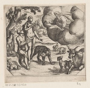 Adam et Ève au paradis (La création) - Antonio Tempesta