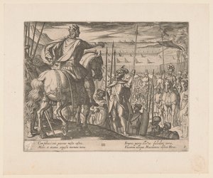 Alexandre le Grand instruisant les soldats macédoniens - Antonio Tempesta