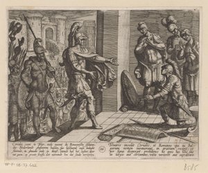 Cerialis pardonne aux soldats romains qui avaient aidé Julius Civilis
Les guerres bataves contre les Romains (titre de la série)
Batavorum cum Romanis Bellum (titre de la série) - Antonio Tempesta