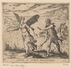 Coronis transformée en corbeau - Antonio Tempesta