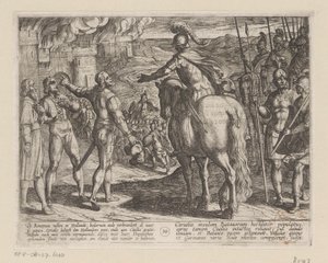 Les Romains brûlent la campagne néerlandaise - Antonio Tempesta