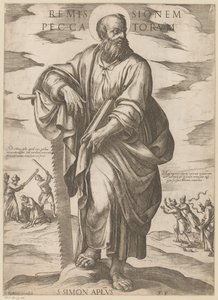 Saint Simon (Christ, Marie et les apôtres) - Antonio Tempesta