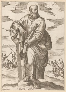 Saint Simon (Christ, Marie et les apôtres) - Antonio Tempesta