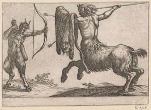 Un centaure attaquant un satyre - Antonio Tempesta