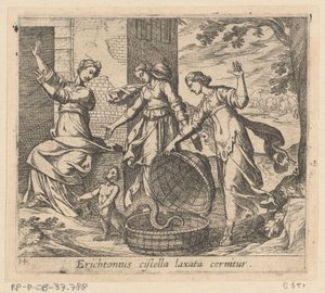Érichthonios sortant de son panier - Antonio Tempesta