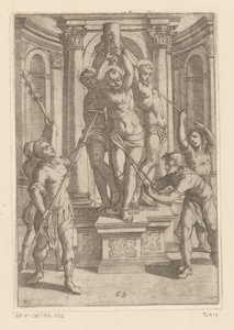 Torture avec des bâtons pointus (Tortures subies par les martyrs chrétiens) - Antonio Tempesta