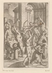 Torture avec épée, lance et arc (Tortures subies par les martyrs chrétiens) - Antonio Tempesta