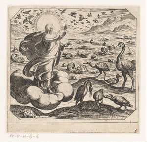Dieu crée les oiseaux et les poissons, La création (titre de la série) - Antonio Tempesta