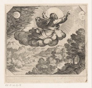 Dieu crée le soleil, la lune et les étoiles - Antonio Tempesta