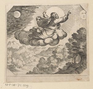 Dieu crée le soleil, la lune et les étoiles (La création) - Antonio Tempesta