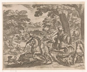 Chasse aux sangliers, ours et cerfs - Antonio Tempesta