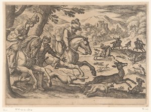 Chasse aux cerfs (série Jachtscènes, partie 6)