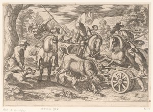 Chasse aux taureaux sauvages - Antonio Tempesta