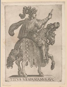 Empereur Titus à cheval (série Première douze empereurs romains à cheval) - Antonio Tempesta