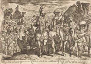 Loth et sa famille rappelés chez eux par Abraham - Antonio Tempesta