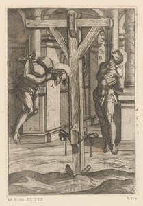 Crucifixion (Tortures subies par les martyrs chrétiens, Varia tormentorum et supplicioru crudelium) - Antonio Tempesta