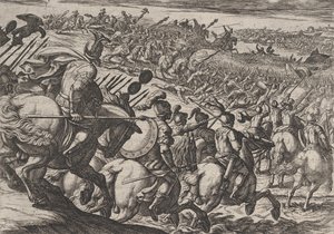 Le Commandant Romain Cerialis Attaque Près de Trèves, de La Guerre des Romains Contre... - Antonio Tempesta