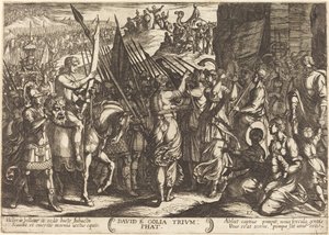 Le triomphe de David sur Goliath - Antonio Tempesta