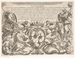 Page de titre avec dédicace et armoiries de Cosimo II de