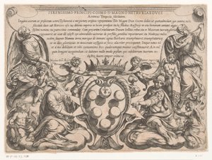 Page de titre avec dédicace et armoiries de Cosimo II de