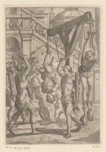 Martelingen ondergaan door christelijke martelaars (Varia tormentorum et supplicioru crudelium) - Antonio Tempesta