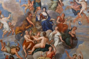 La reine Anne entourée d