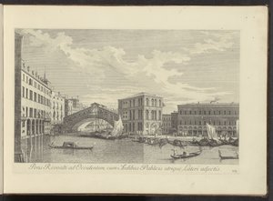 Vue sur le Canal Grande, le Palazzo dei Camerlenghi et le pont du Rialto à Venise - Antonio Visentini