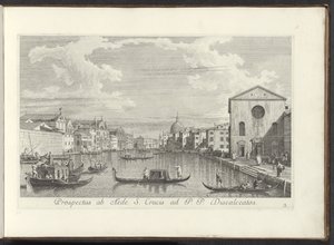 Vue du Grand Canal, de Santa Maria di Nazareth et de San Simeone Piccolo à Venise - Antonio Visentini