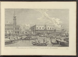 Vue du Grand Canal à Venise avec le Bucintoro du doge - Antonio Visentini