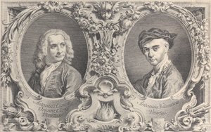 Portraits de Canaletto et Visentini, 1735 - Antonio Visentini