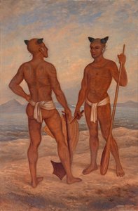 Hommes marquisiens, vers 1893 - Antonio Zeno Shindler