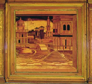 Panneau de marqueterie de la grotte d