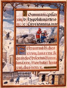 Le mois de février, miniatures du 